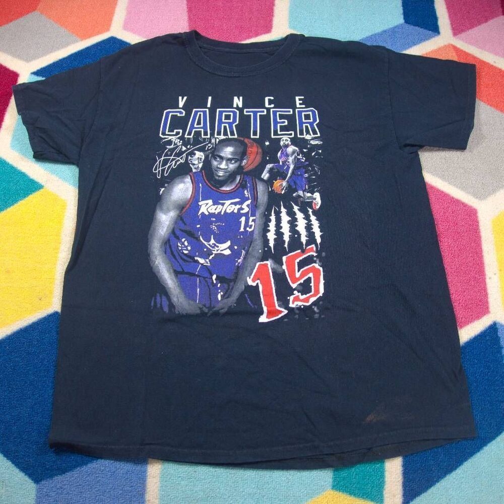 Vince Carter Toronto Raptors Rap T-shirt Size Large 26.5 x 20